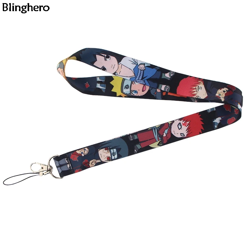 10 шт./лот, Blinghero Naruto, ремешки, Мультяшные ключи, ID значок, держатель для телефона, ключи, Студенческая карта, шейный ремень, Висячие веревки, ремешки BH0176