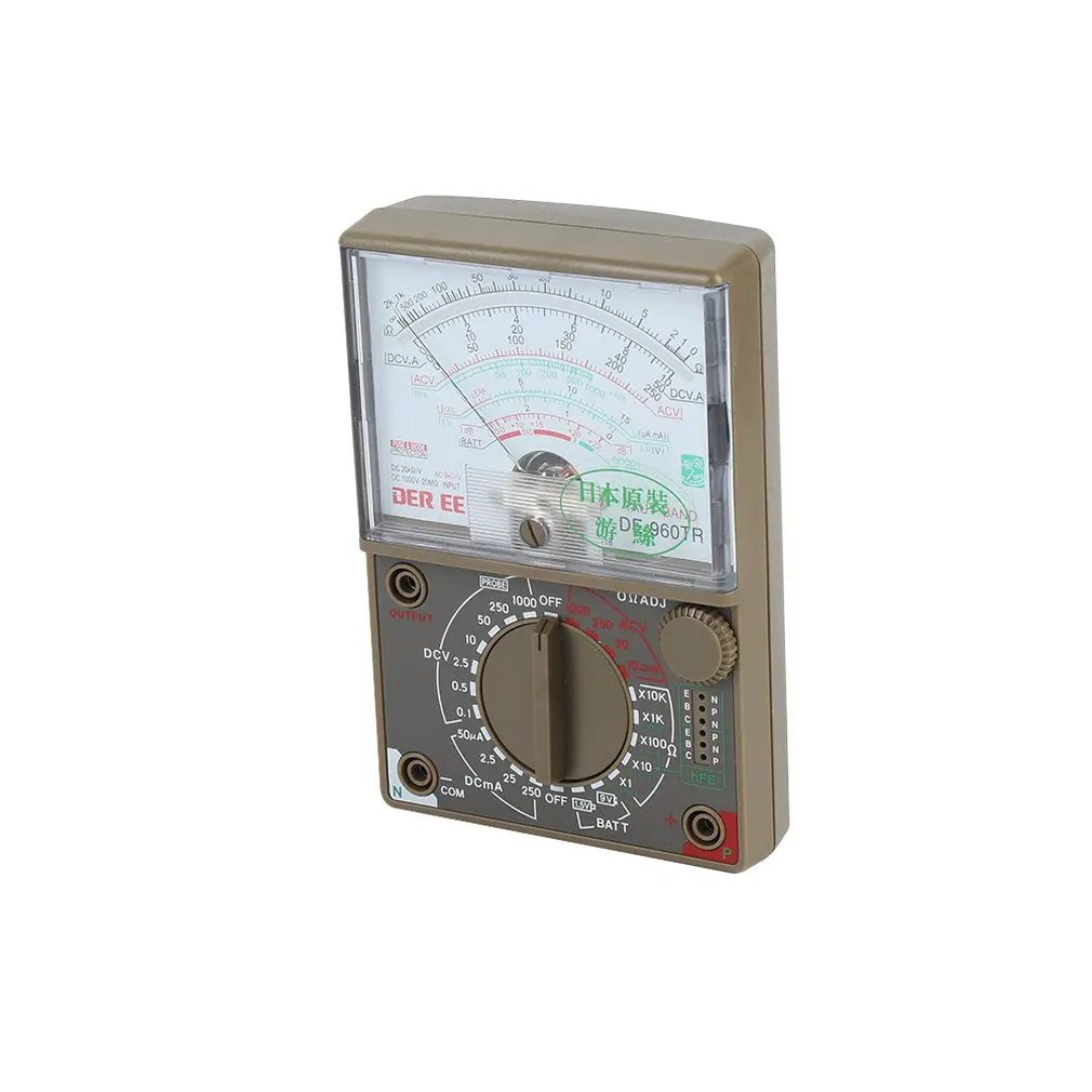 

Analog Multimeter De-960Tr Ac Dc Volt Ohm Current Testing Electrical Multitester High Sensitive Induction Coil Enable