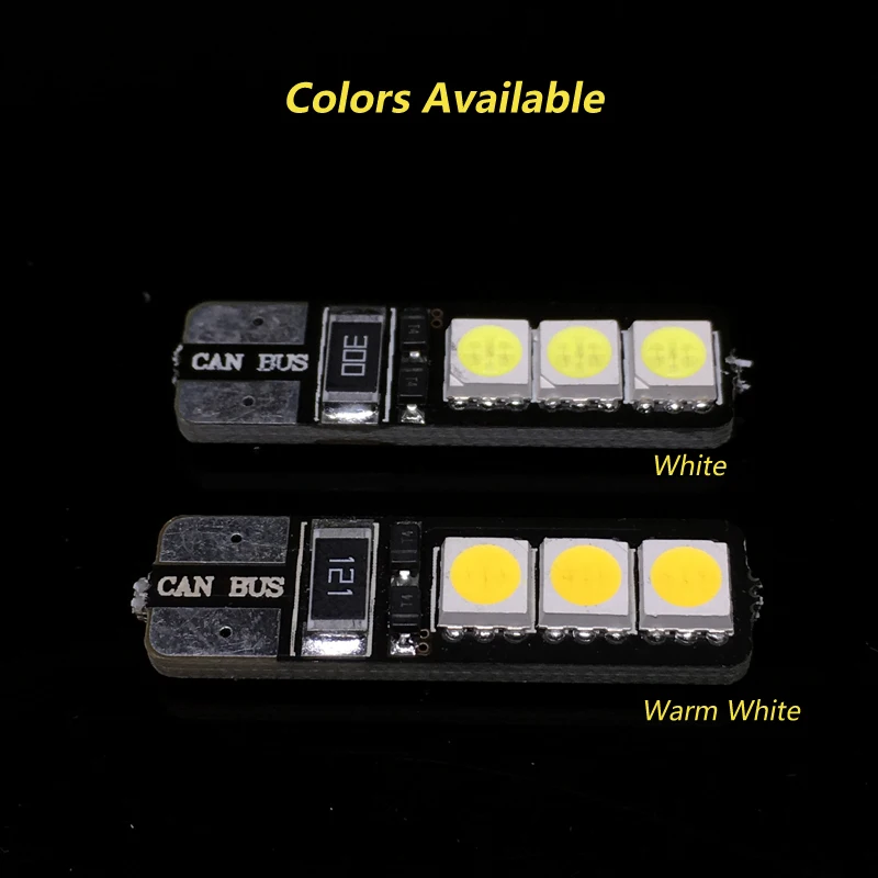 T10 6 SMD 5050 Canbus светодиодный авто светильник с can-bus W5W T10 светодиодный 194 ОШИБОК белый/теплый белый светильник лампы 12V