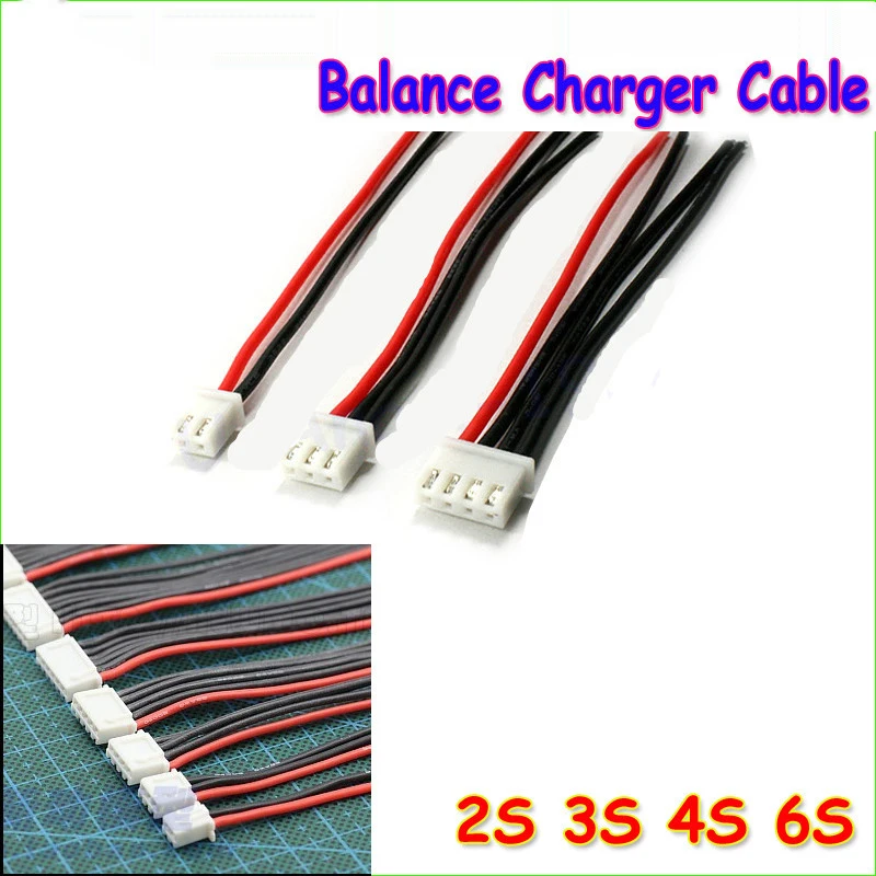 5pcs 2S 3S 4S 5S 6S Lipo Battery Balance Charger Cable Connector Plug Wi@V