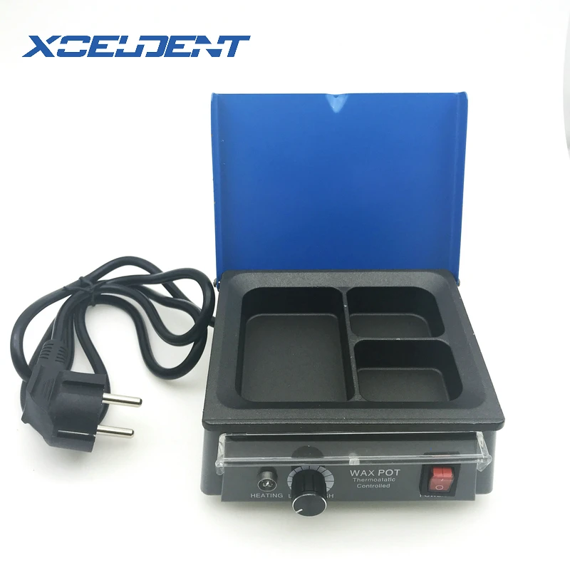 1Set Dental Laboratory Wax Melter Melting Dipping Heater New 3-Well Pot for Dental Lab Use Wax Heater Pot 110V/220V US/EU Plug
