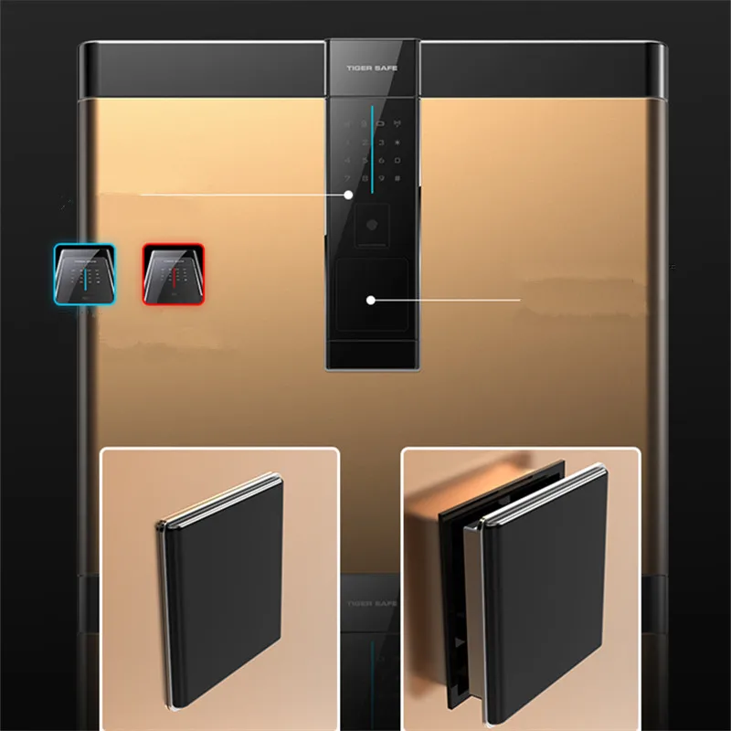 US $399.91 Home Small Office 45cm Invisible Fingerprint Password Safe Mini File Into The Wall Into The Wardrobe All Steel Security Safe