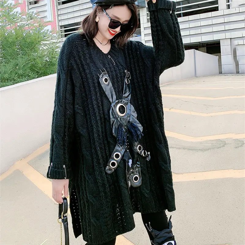 XITAO Appliques Sequined Solid Sweater Women 2020