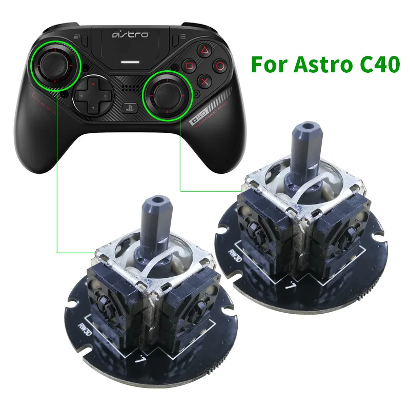th log Kør væk 2PCS 3D Analog Joystick Sensor Module for PS4 ASTRO C40 Potentiometer Thumb  Stick for PS4 ASTRO C40 TR Controller Repair Parts