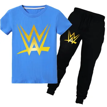 

fs me contro te Wrestler kids Girls suit Cartoon Clothes tshirts Long Sleeve +trousers Christmas Shirt Game Creeper thanksgiving