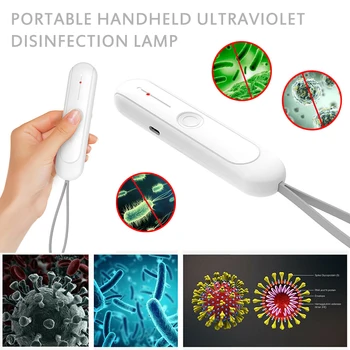 

5W Travel UV Lamp Handheld Disinfection UVC Light Wand Ultraviolet Sterilizer Germicidal Household Bedroom Bathroom Lights