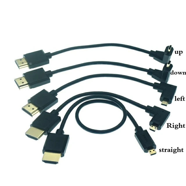 Micro HD & Mini HDMI-compatible male to HDMI--compatible Thin Cable 2k 4k  hdTV @