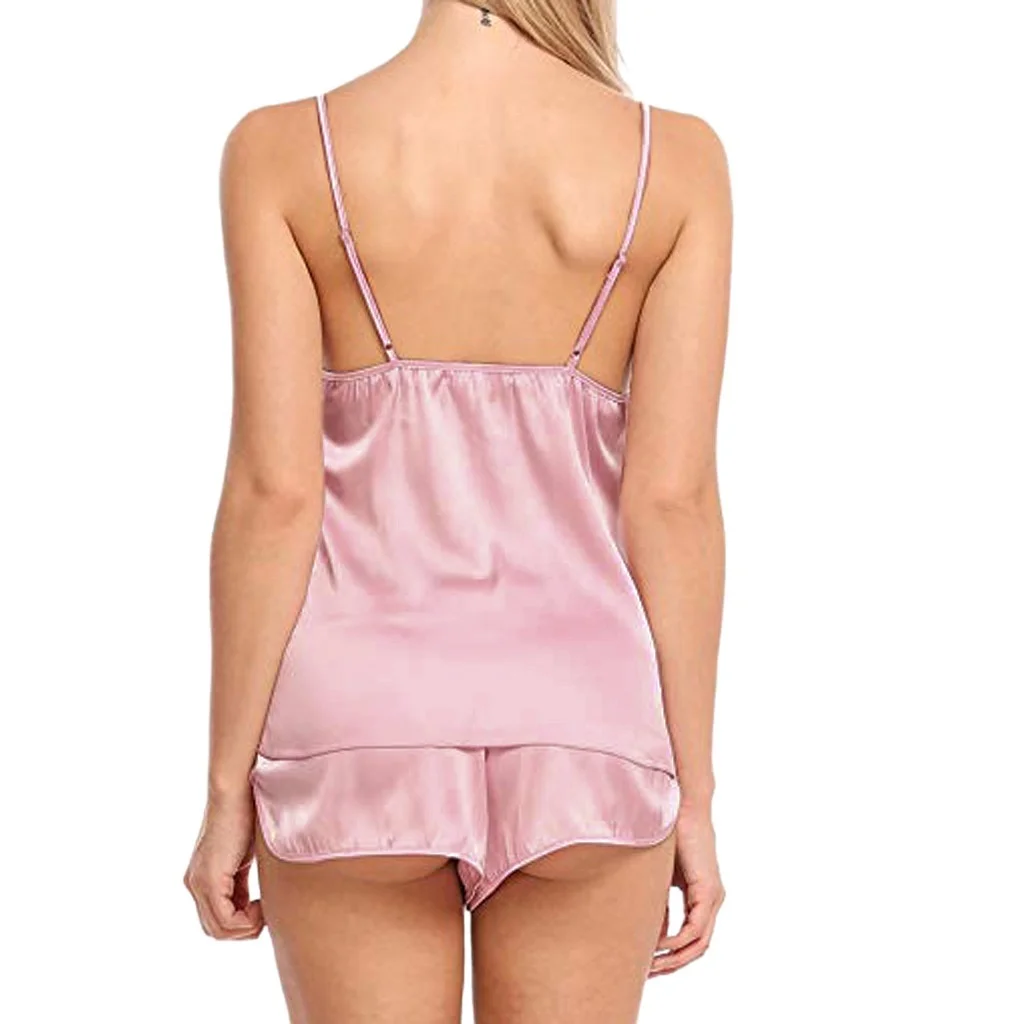 Women Pajama Set Satin Pajamas Nightwear