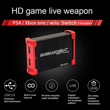 

Game Recording USB 3.0 Grabber Computer Components Online Teaching HDMI Video Card HD 1080P Loop Out Plug And Play