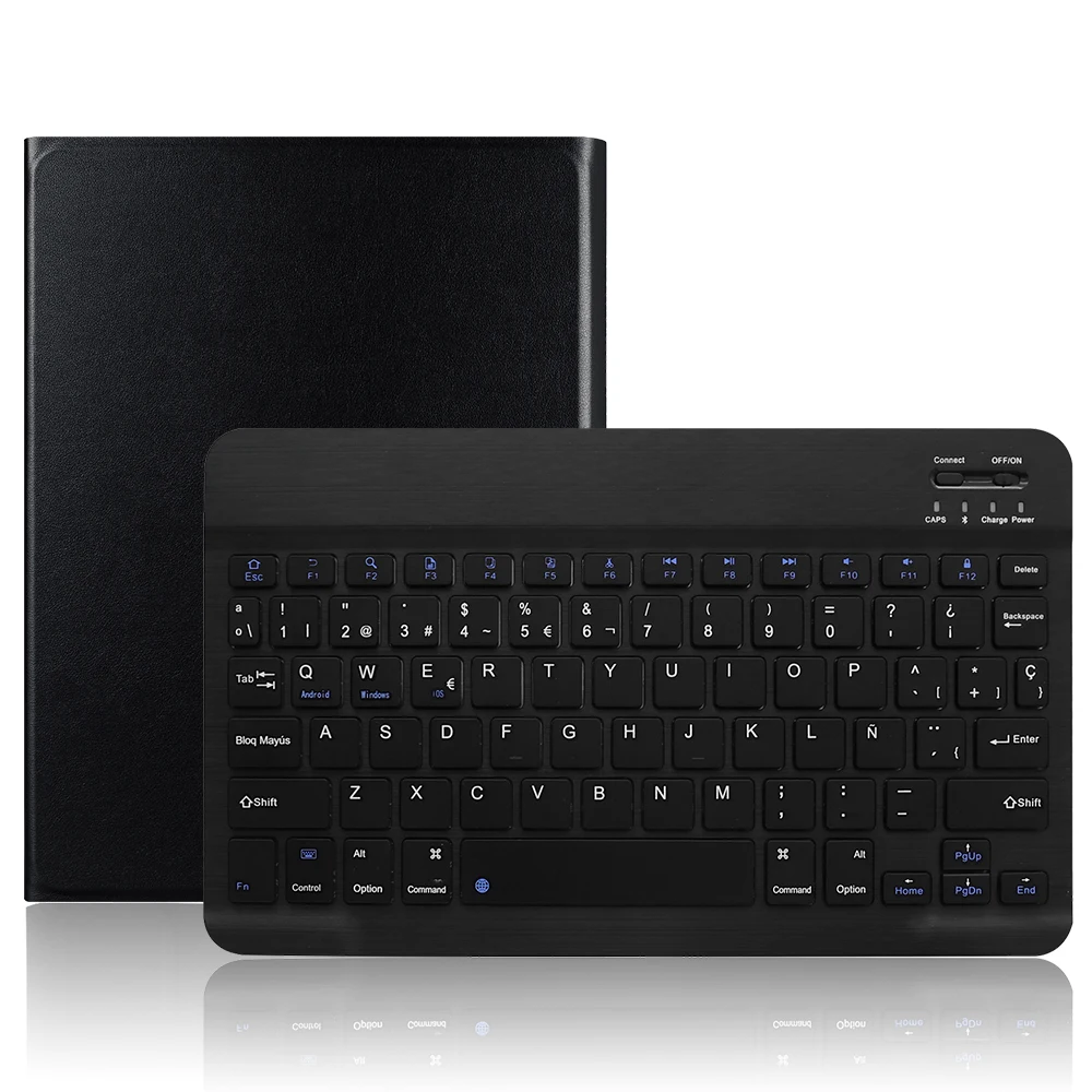 

Spanish Keyboard Case For iPad Air 2 Air 1 iPad Pro 9.7 iPad 9.7 Inch 2017 2018 Tablet Bluetooth Keyboard Leather Case Pen Slot