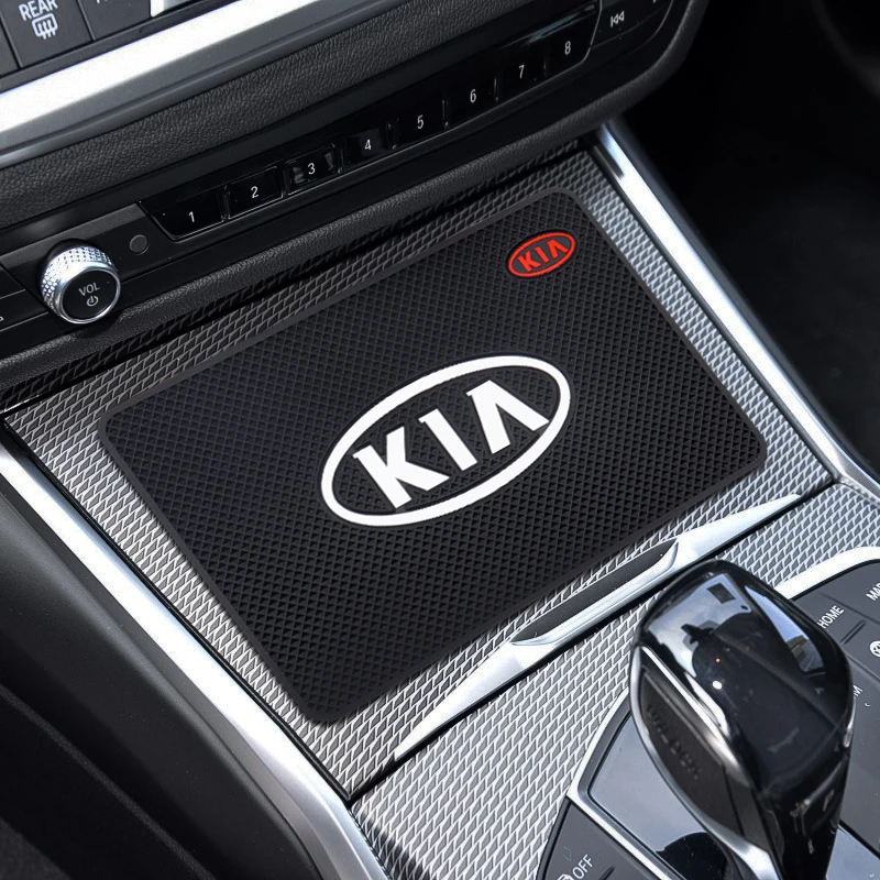 

Car Logo Ornament PVC Anti-Slip Mat Sticky Pad Anti-slip Pad gel Mat for Kia Picanto Soul Forte Ceed K3 K5 K9 Cadenza KX3 5 7
