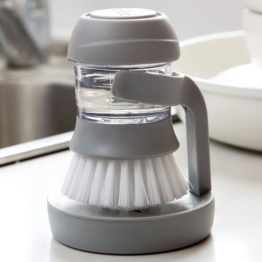 Практичный пресс-тип щетка для мытья посуды Бытовая кухонная посуда для мытья посуды горшок щетка для посуды с жидкой щеткой для чистки Прямая поставка