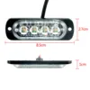 4x 4LED Car Warning Light Grill Breakdown Emergency Light Car Truck Trailer Beacon Lamp LED Side