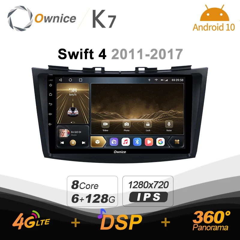 K7 Ownice 2 Din Android 10 0 Автомобильный мультимедийный радио для Suzuki Swift 4 2011 2015 2016 2017 с 8