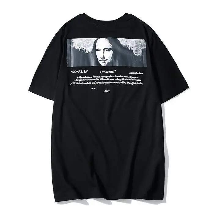 Новинка бело-C/O VIRGIL ABLOH 04 унисекс с рисунками "влюбленные пары модели из хлопка модное платье с круглым вырезом лодочкой с короткими рукавами для мальчиков и девочек