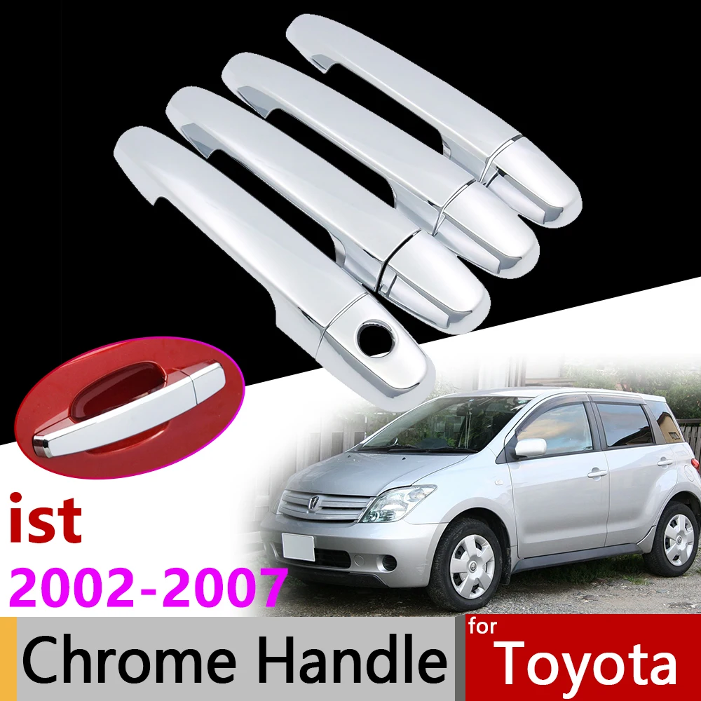 Car Accessories Exterior Door Chrome Handle Cover for Toyota ist XP60 2002~2007 2003 2004 2005 2006 Protective Trim Set Stickers |