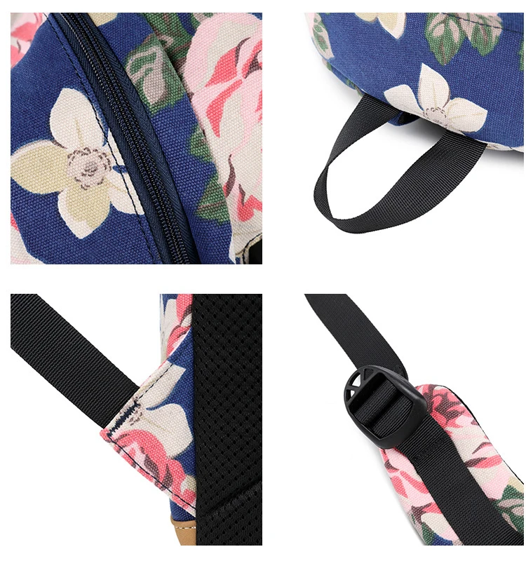 3 шт. в комплекте рюкзак для девочек-подростков школьные сумки с цветочным принтом холщовые Рюкзаки Женские USB Компьютерные рюкзаки студенческие Mochila