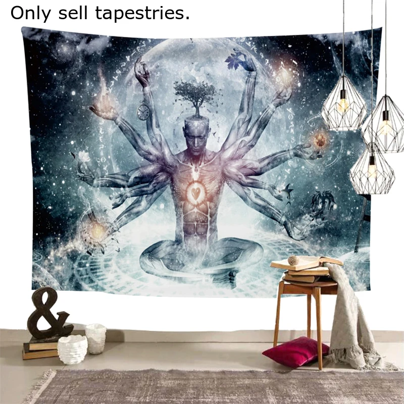 Tapestry 4 Украшения для дома, торжественные буддийские верования, узор, живопись, полиэстер, гобелен, Настенный декор, икрафт - Цвет: Tapestry 4