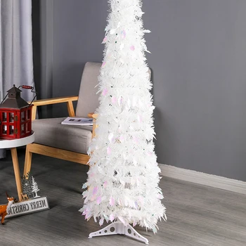 

Large Christmas Tree 1.2M PET Round Flash Sequins Ornaments Removable New Year Tree Wedding Decoration Xmas Gift