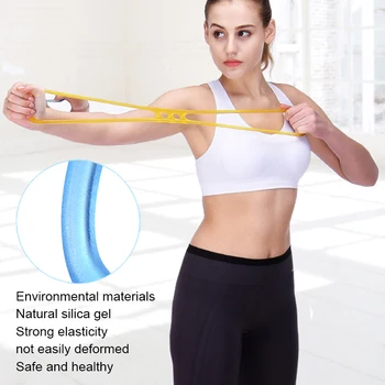 

1PCS Silicone Yoga Drawstring Chest Expander Silicone Fitness Elastic Drawcord 8 slimming for weight loss