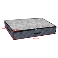 Thick Breathable 2 Pcs Foldable Under Bed Bags Under Bed Storage Boxes Underbed Clothes Storage Bags Zippered Organizer 2