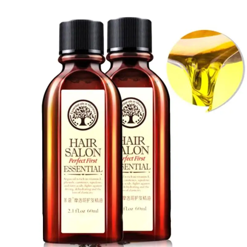Morocco Argan Nut Hair Care Essential Oil Nourish Scalp Repair Dry Damage Hair Treatment Glycerol Hairdressing Oil 60ml