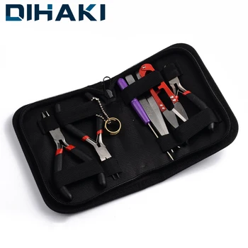 

8Pcs/set Hand Tool Set Piler Tweezers Coil Jig Scissors Thimble Needle with Storage Box DIY Multitool
