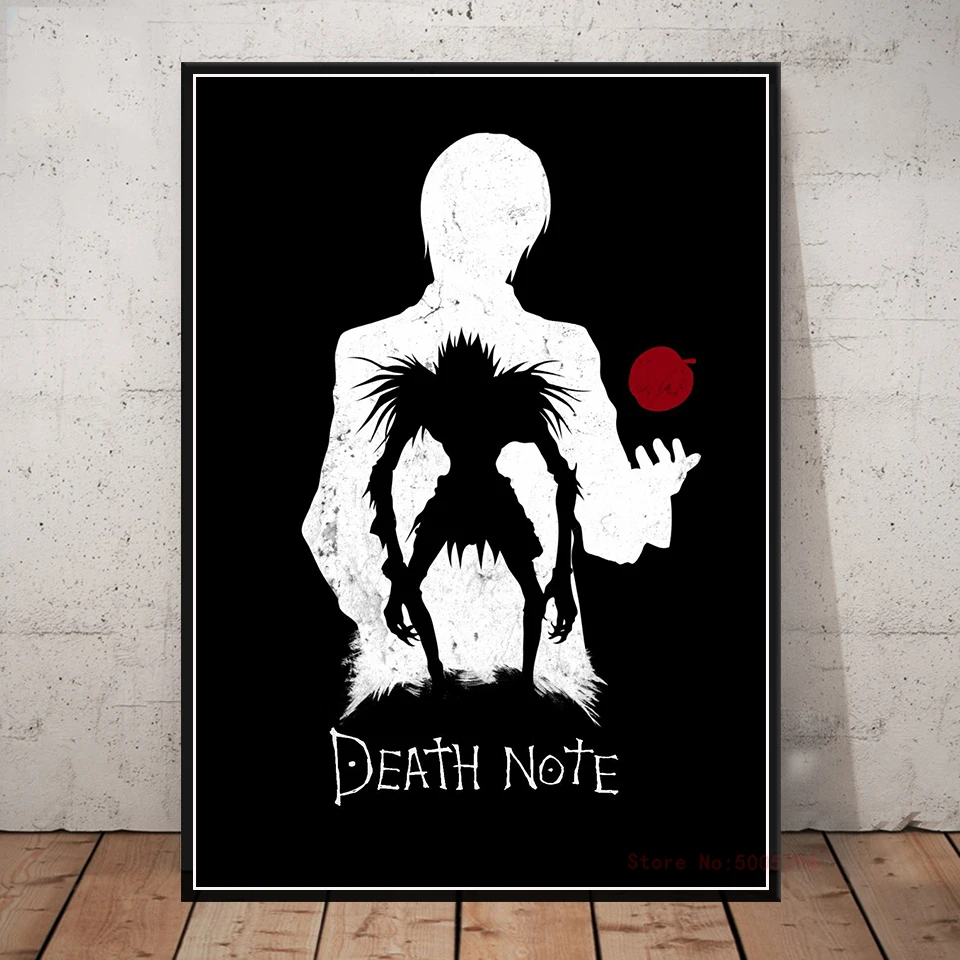 Série anime clássico nota da morte cartazes de papel revestido branco  cartaz sala decoração arte pintura parede adesivo imagem decoração da sua  casa - AliExpress