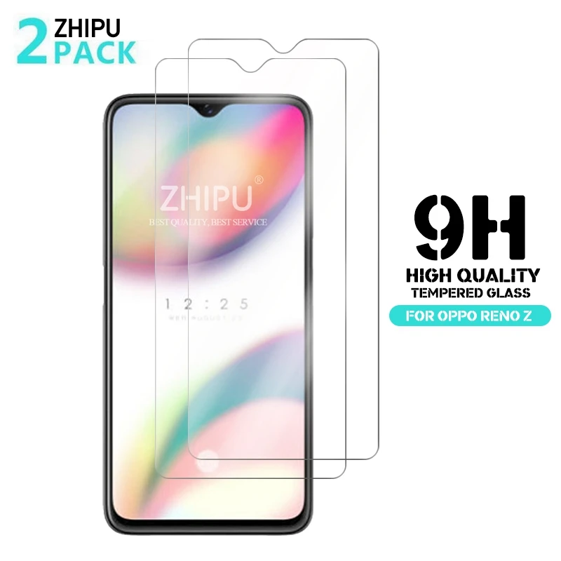 2 шт закаленное стекло для OPPO Reno Z протектор экрана 2.5D 9H Премиум Закаленное
