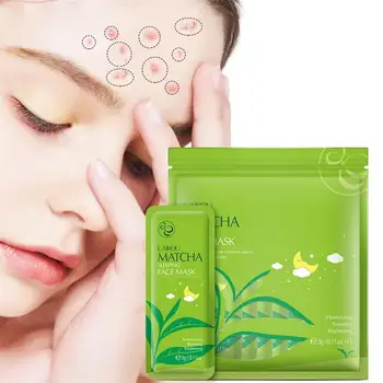 

Matcha Moisturizing Face Mask Fresh Anti-Acne Face Oil Extract Hydrating Sheet Control Mask Plant E1N9