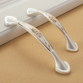 FCFC Ivory White Cabinet Knobs And Handles For Furniture Kitchen Cupboard Zinc Alloy Furniture Handles Dresser Drawer Pulls