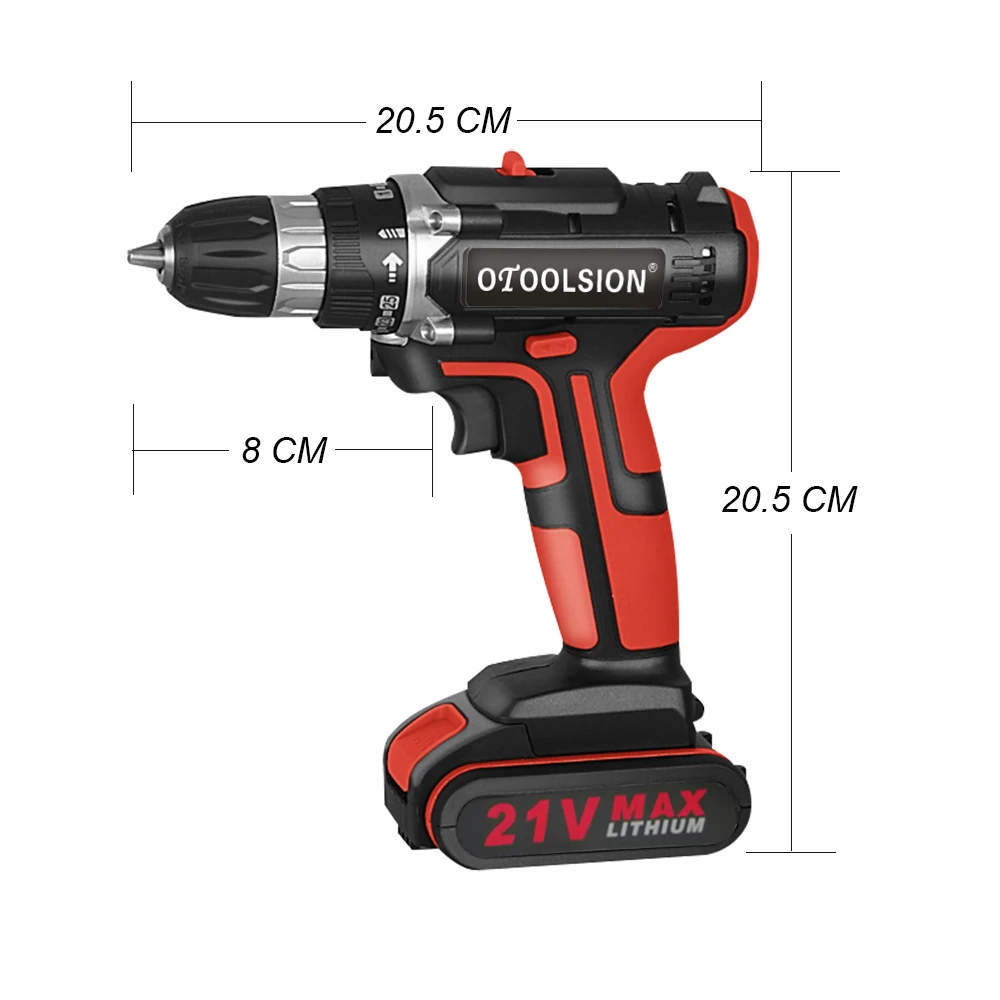 New 21V 45N.m 25+1 Torque Cordless Drill Cordless Screwdriver Power Tools Drill Screwdriver Drill Electric Wireless Screwdriver (10)