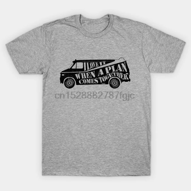 Мужская футболка A Team van quote print известная wo тройники топ|Футболки| |