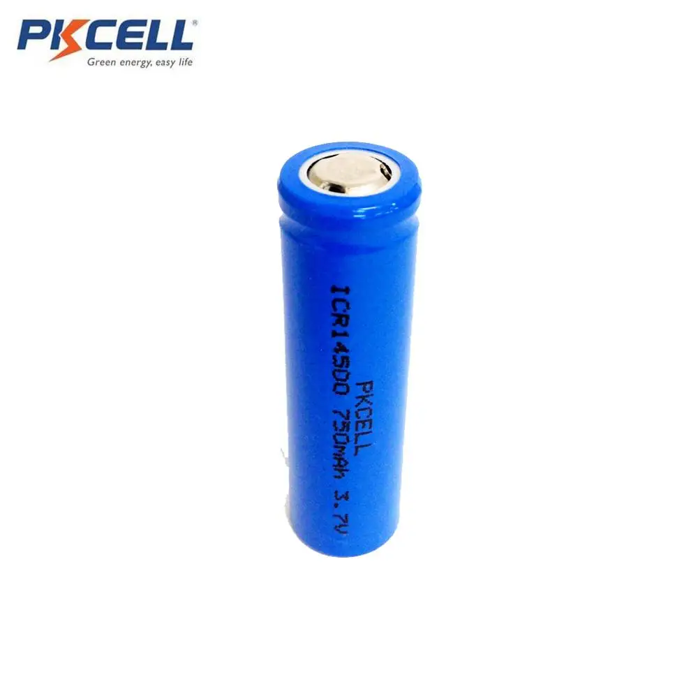 PKCELL аккумулятор 14500 750mAh 3,7 V литий-ионная батарея литиевый элемент AA батарея для светодиодных фонарей, налобный фонарь, мышь