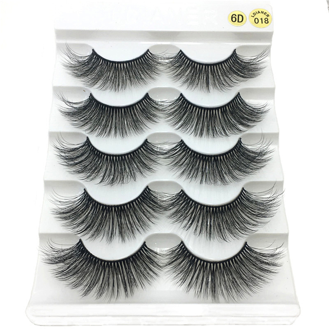 3D/5D/6D Faux Mink Hair False Eyelashes Long Full Volume Fluffy Wispies Lashes Handmade Eyelashes Extension Tools