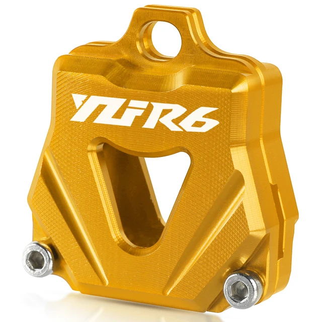 Motorcycle Accessories CNC Key Cover Cap Creative Products Keys Case Shell For Yamaha YZFR25 YZFR6 YZFR3 YZFR1 YZF R25 R6 R3 R1 Gold-YZFR6