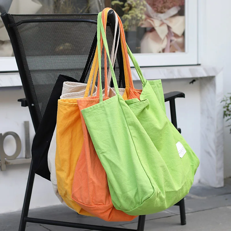 MIWIND Free Shipping Soft Canvas Bag Large Capacity Women Shopping Bag Ladies Daily Use Handbags Casual Beach Bag Tote LSSJ037