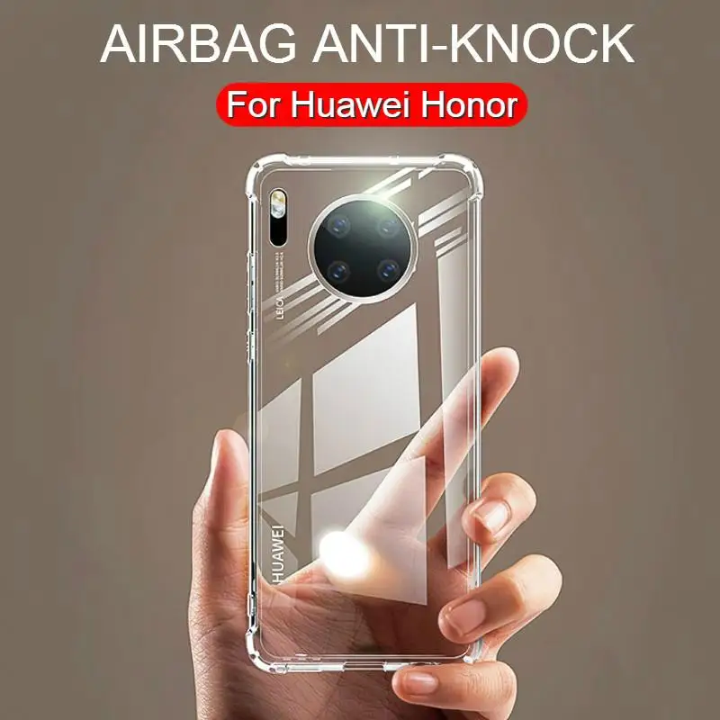 Чехол для телефона Huawei Nova 5T Mate30 P Smart Z P30 P20 Honor 9X 8X 20i 10i 8S 8A 8C Play3 прозрачный мягкий