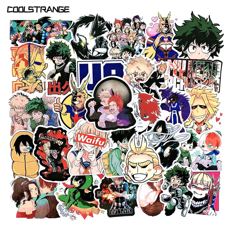 73Pcs/Pack Japanese Anime My Hero Academia Stickers For Motocycle Skateboard Bicycle Guitar Album Laptop Waterproof Sticker | Игрушки и
