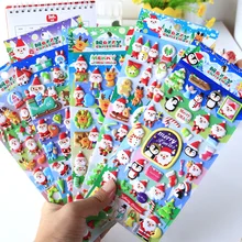 Рождество Санта Клаус Лось 3D мультфильм Пена декоративные этикетки для скраббукинга этикетка-наклейка дневник Канцелярские Стикеры для альбомов