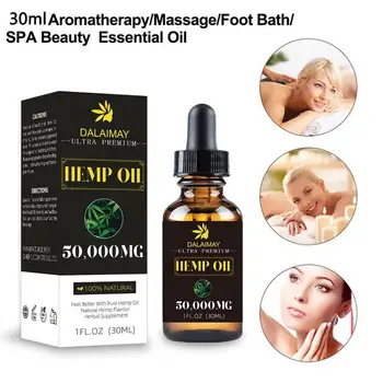 

5000MG Hemp CBD Oil Bio-active Hemp Oil Extract Drop for Pain Relief Reduce Anxiety Better Sleep Essential Oil