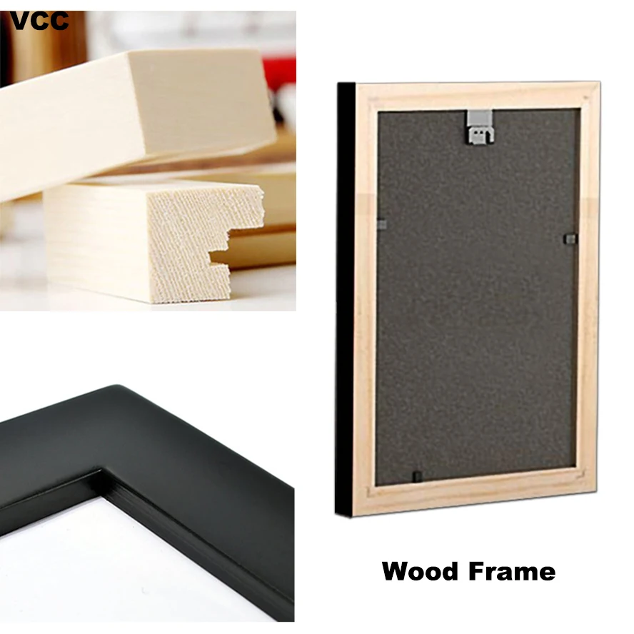 Günstige 11Pcs Holz Bilderrahmen Wand Hängen Foto Rahmen Für Flur Schlafzimmer Wohnzimmer Wand Dekoration Moderne Kunst Wohnkultur familie