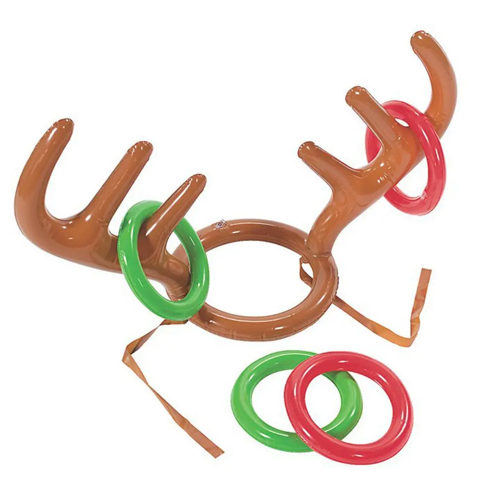 Inflatable Antler Headband Toy Animal Head Ring Throwing Circle Toy Tools For Outdoor Funny Playing Gifts Decor Accessories