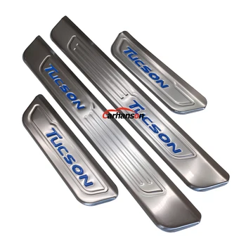 

For Hyundai Tucson Car Styling Accessories Stainless Steel Door Sill Scuff Plate Door Pedal Trim Cover Sticker 2017 2016 2019