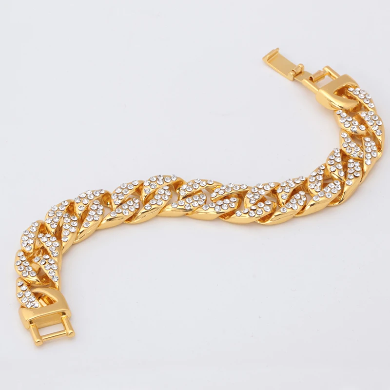 Bracelet For Male Female 8" Length Micro Pave Cubic Zircon Bracelet All Iced Out Cuban Chain Hip Hop Tennis