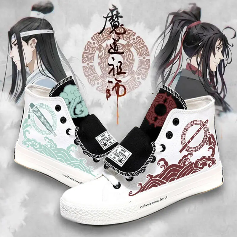 Аниме Grandmaster of Demonic Culture Косплей Lan WangJi Wei WuXian женские холщовые кроссовки мужская