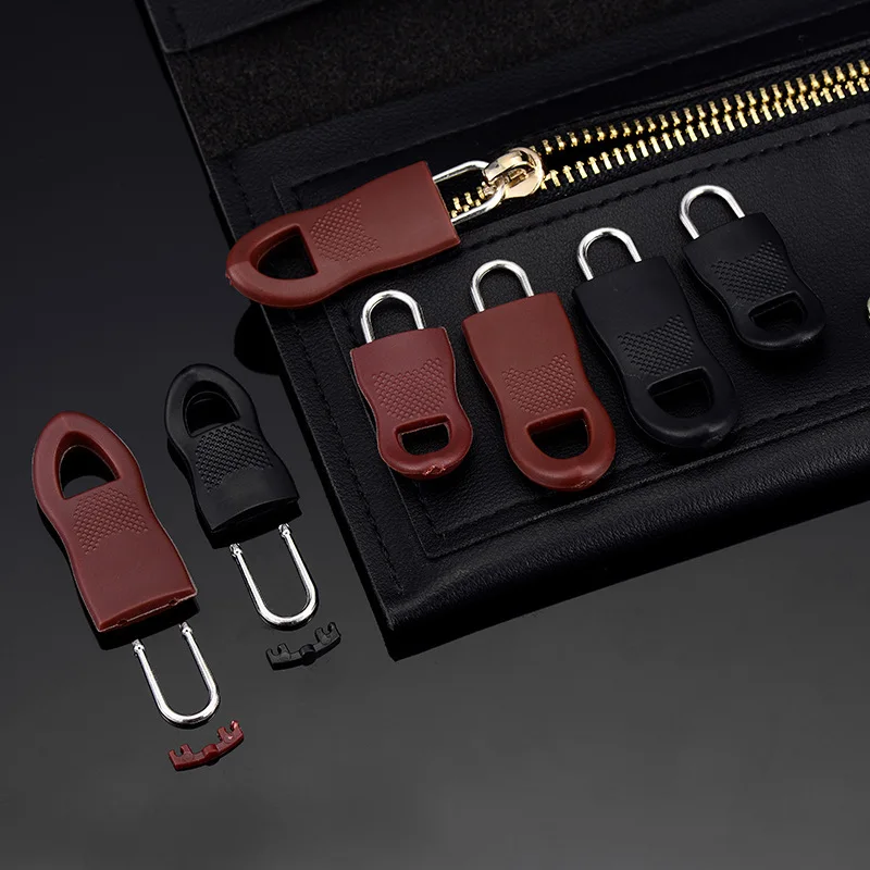 2pcs Leather Zipper Pull Tags Zip Puller Handbag Repair Accessory - Red, As  Described Coffee 