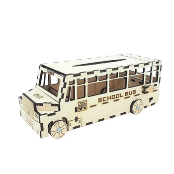 

Mechanical 3D Puzzle Wooden City London Bus,Blue