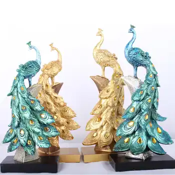 

Exotic Peacock Resin Decoration Crafts Desktop Ornament Decorations Figurine Miniatures Statue Sculpture Home Decor