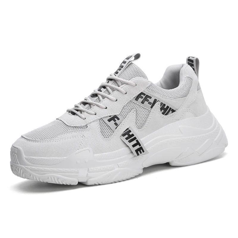 Light Grey-278 5 цветов, мужская повседневная обувь на толстой подошве, мужские кроссовки, мужские трендовые Роскошные спортивные хлопковые белые кроссовки на шнуровке для фитнеса - Цвет: Light Grey-278